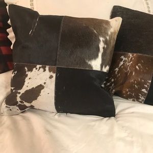 Cowhide Pillow - Western Farmhouse Decor